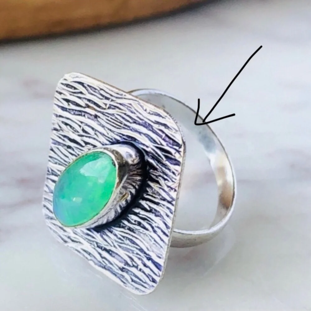 Rainbow Moonstone Silver Ring